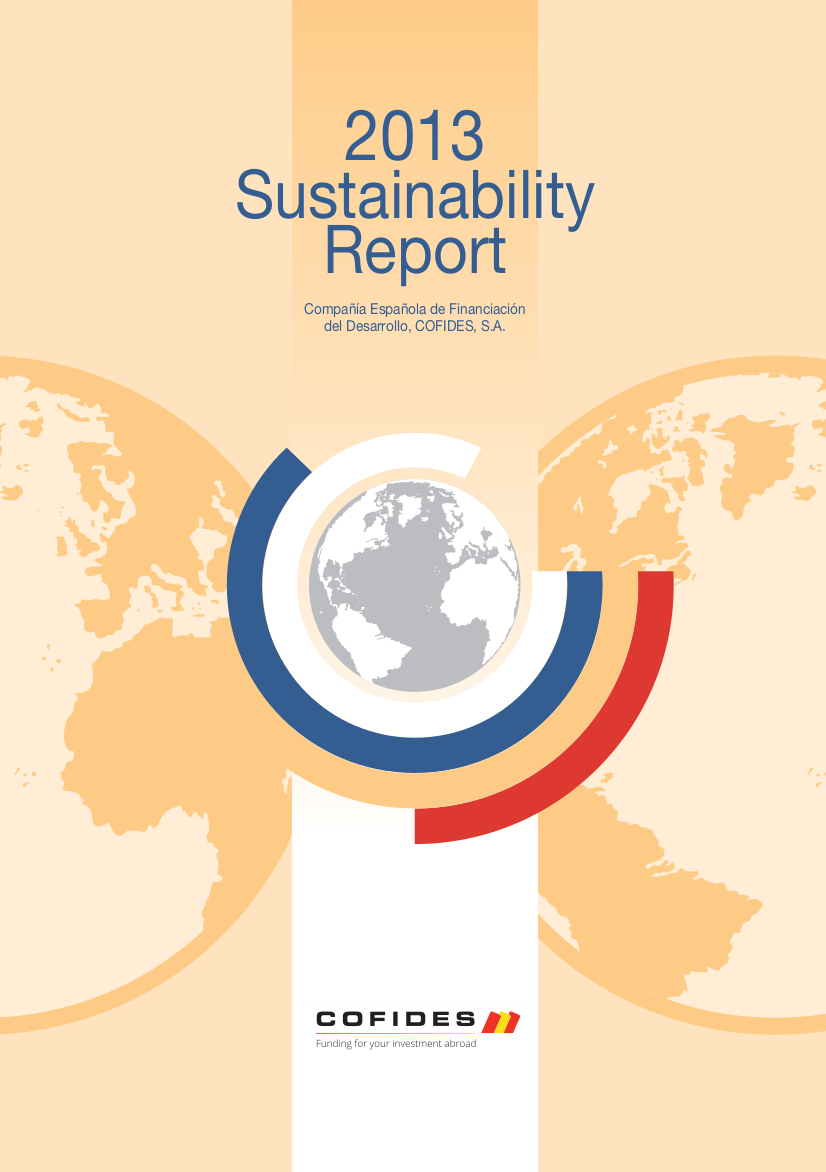 Front cover of the 2013 COFIDES Sustainability Report