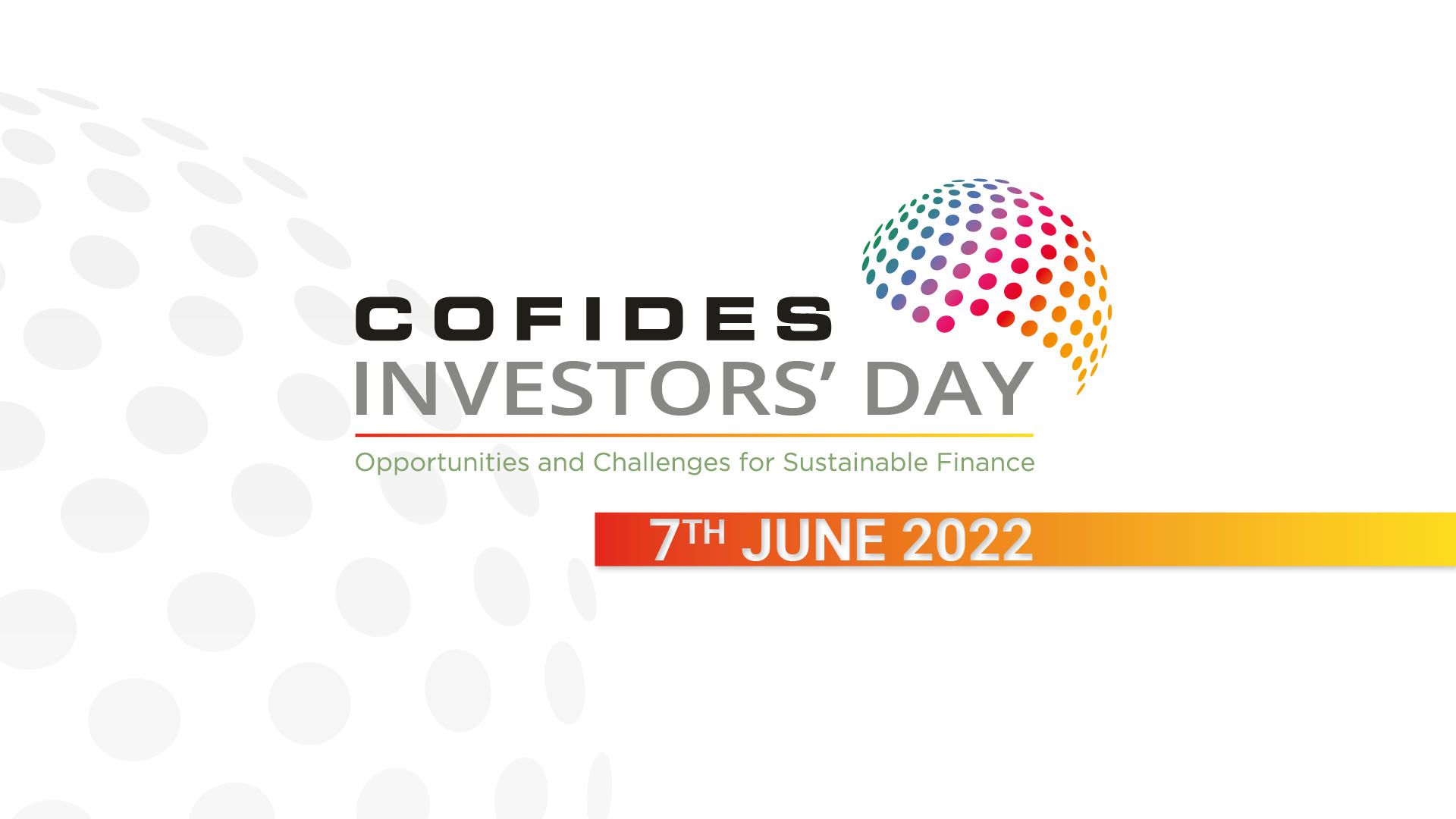 Imagen del banner del evento 'COFIDES Investors Day'