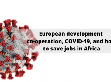 Imagen del título del artículo 'European development co-operation, COVID-19, and how to save jobs in Africa'