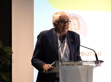 Imagen del presidente de COFIDES, José Luis Curbelo, en su intervención de bienvenida al taller "Impacto al futuro desde hoy".