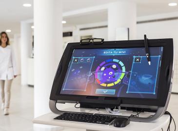 Image of a screen displaying the visual training solution developed by WIVI Vision.