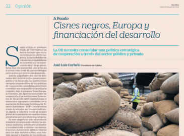 Imagen del artículo 'Cisnes negros, Europa y financiación del desarrollo' de José Luis Curbelo