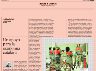 Imagen del artículo 'Un apoyo para la economía catalana' de José Luis Curbelo publicado por La Vanguardia