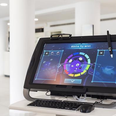 Image of a screen displaying the visual training solution developed by WIVI Vision.