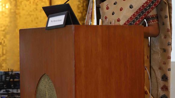 Participant at the conference “Inclusive and Green Finance in India for Smallholders and SMEs: Lessons Learnt and Opportunities from European Funded Instruments”.
