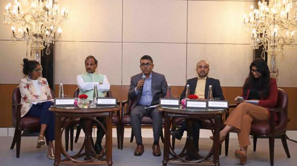Participants at the conference “Inclusive and Green Finance in India for Smallholders and SMEs: Lessons Learnt and Opportunities from European Funded Instruments”.