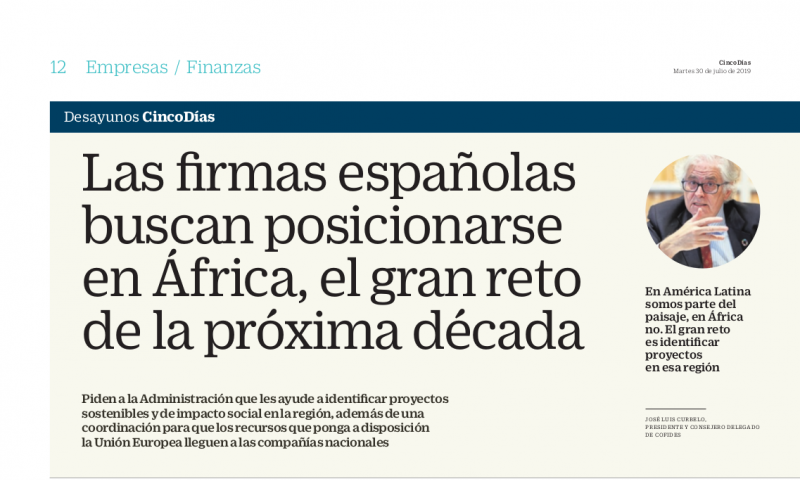 Imagen del reportaje 'Las firmas españolas buscan posicionarse en África, el gran reto de la próxima década' publicado en Cinco Días